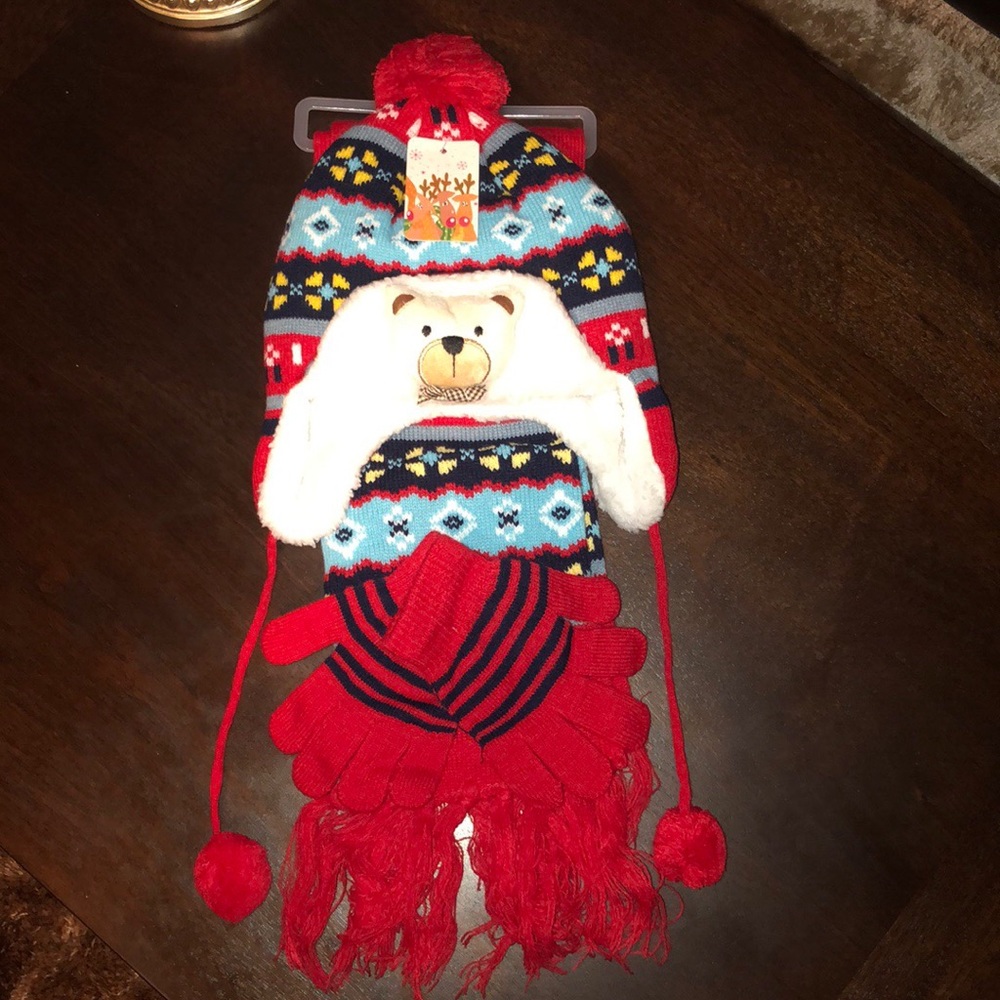 ✨☃️❄️Hat, scarf and glove set
